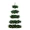 5ft. Pre-Lit Fir Wall Hanging Artificial Christmas Tree with Star Topper, Warm White LED Lights